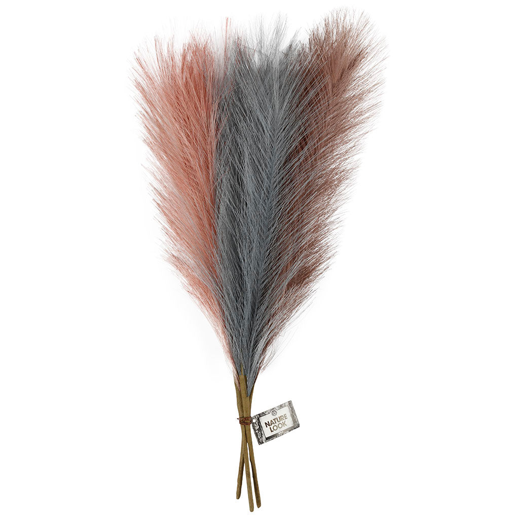 Erba di pampa, L: 50 cm, blu pallido, frosted purple, rosa antico, 3 pz/ 1 pacch. [HOB-50206]