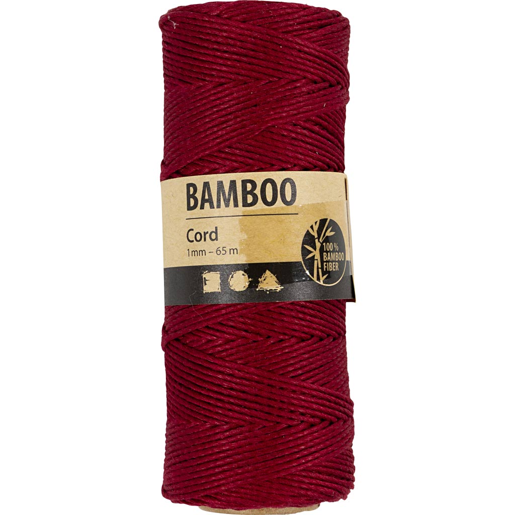 Filo di iuta, spess. 1 mm, rosso, 65 m/ 1 rot. [HOB-503485]