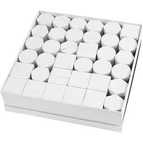 Scatole, H: 7+9 cm, misura 4,5+6 cm, bianco, 36 set/ 1 conf. [HOB-50432]
