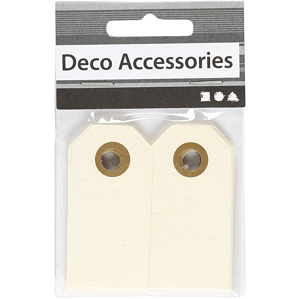 Cartellini Manila, misura 3x6 cm, 250 g, panna, 30 pz/ 1 conf. [HOB-510030]