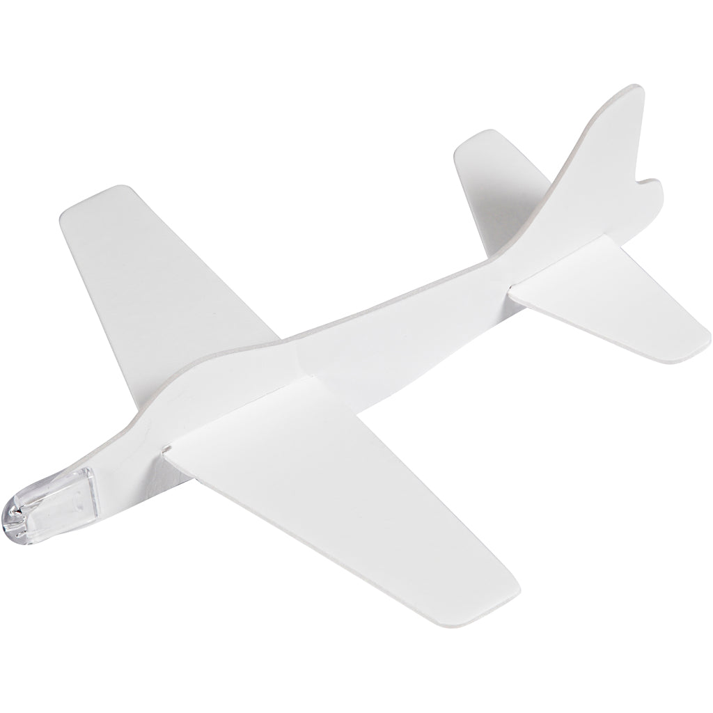 Aereoplani, L: 19 cm, L: 17,5 cm, bianco, 2 pz/ 1 conf. [HOB-51232]
