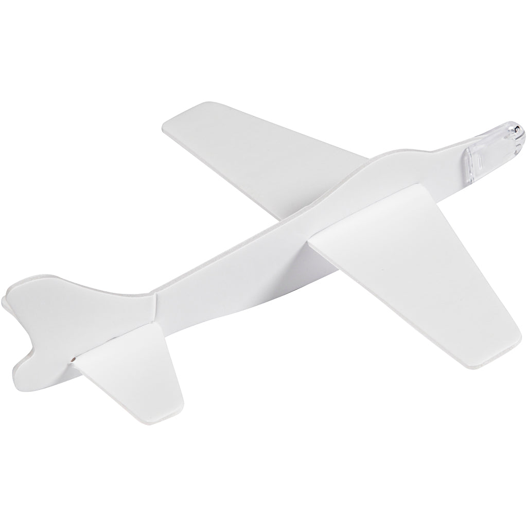Aereoplani, L: 19 cm, L: 17,5 cm, bianco, 2 pz/ 1 conf. [HOB-51232]