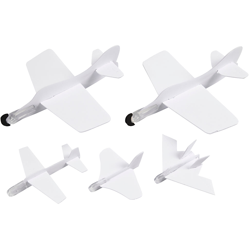 Aereoplani, L: 11,5-19 cm, L: 11-17,5 cm, bianco, 50 pz/ 1 conf. [HOB-51234]