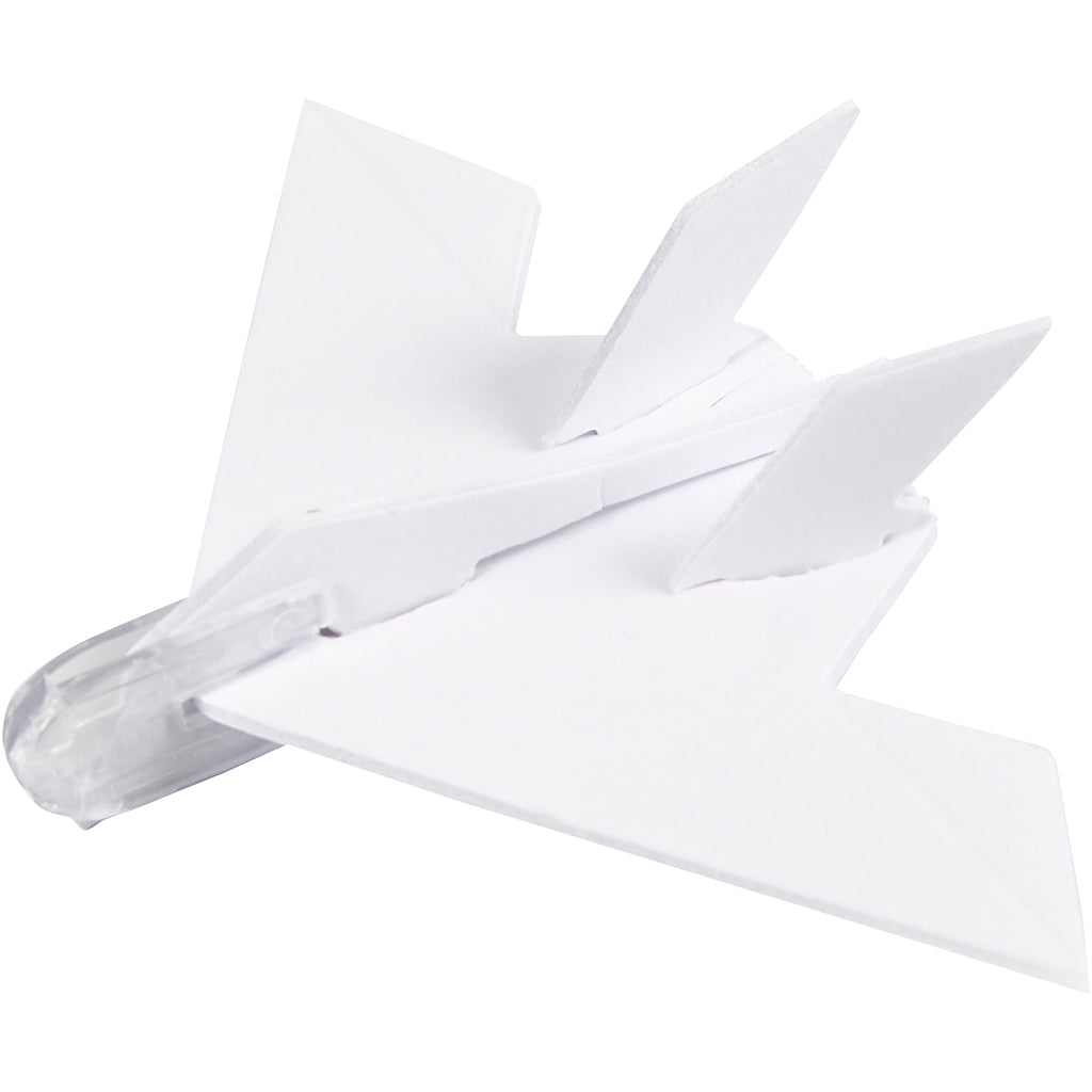 Aereoplani, L: 11,5-19 cm, L: 11-17,5 cm, bianco, 50 pz/ 1 conf. [HOB-51234]
