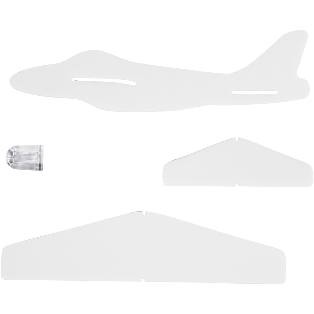 Aereoplani, L: 11,5-19 cm, L: 11-17,5 cm, bianco, 50 pz/ 1 conf. [HOB-51234]