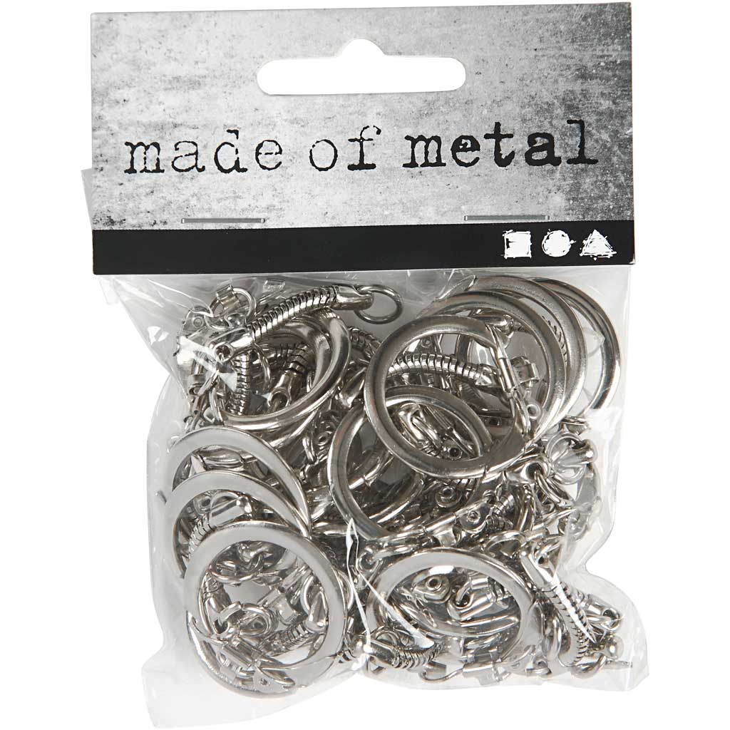 Portachiavi con catena, L: 6 cm, diam 2,3 cm, 25 pz/ 1 conf. [HOB-51282]