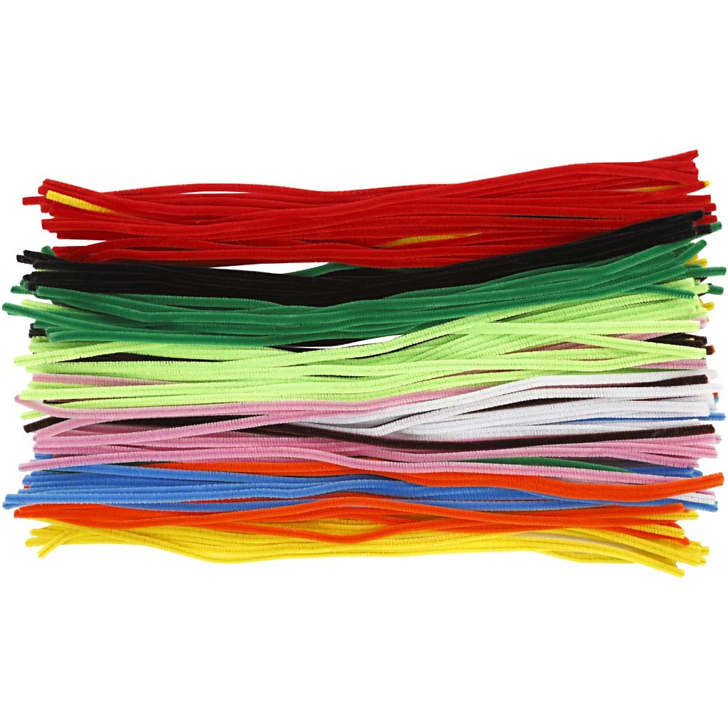 Ciniglia, L: 45 cm, spess. 6 mm, colori asst., 200 asst./ 1 conf. [HOB-51342]