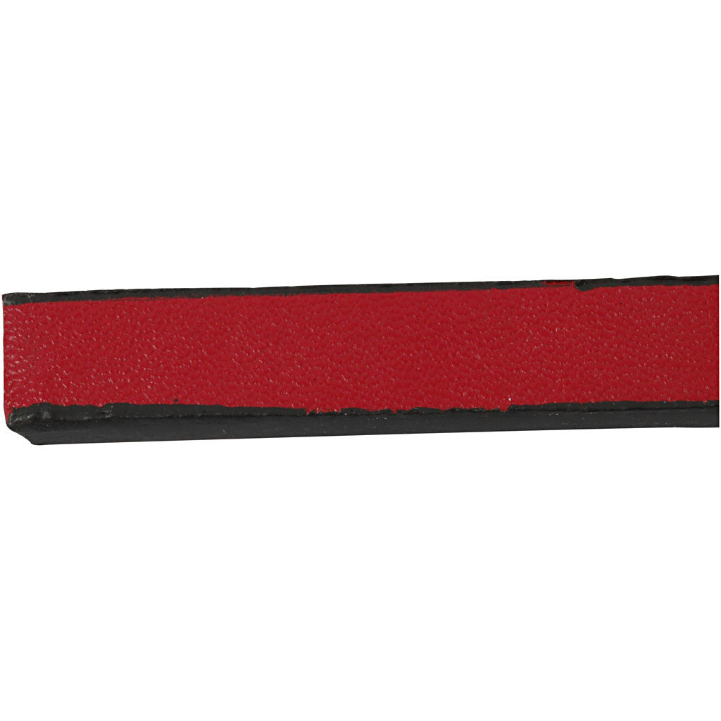 Cintura di Finto Cuoio, L: 10 mm, spess. 3 mm, rosso, 1 m/ 1 conf. [HOB-51485]