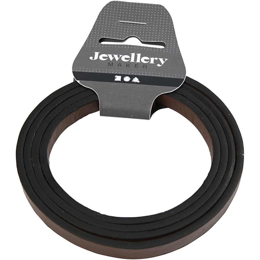 Cintura di Finto Cuoio, L: 10 mm, spess. 3 mm, marrone, 1 m/ 1 conf. [HOB-51491]