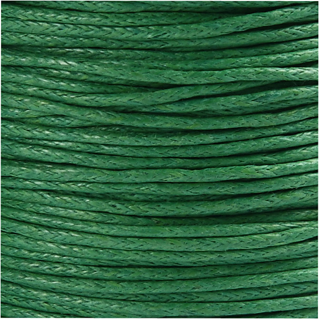 Laccio di cotone, spess. 1 mm, verde, 40 m/ 1 rot. [HOB-51573]