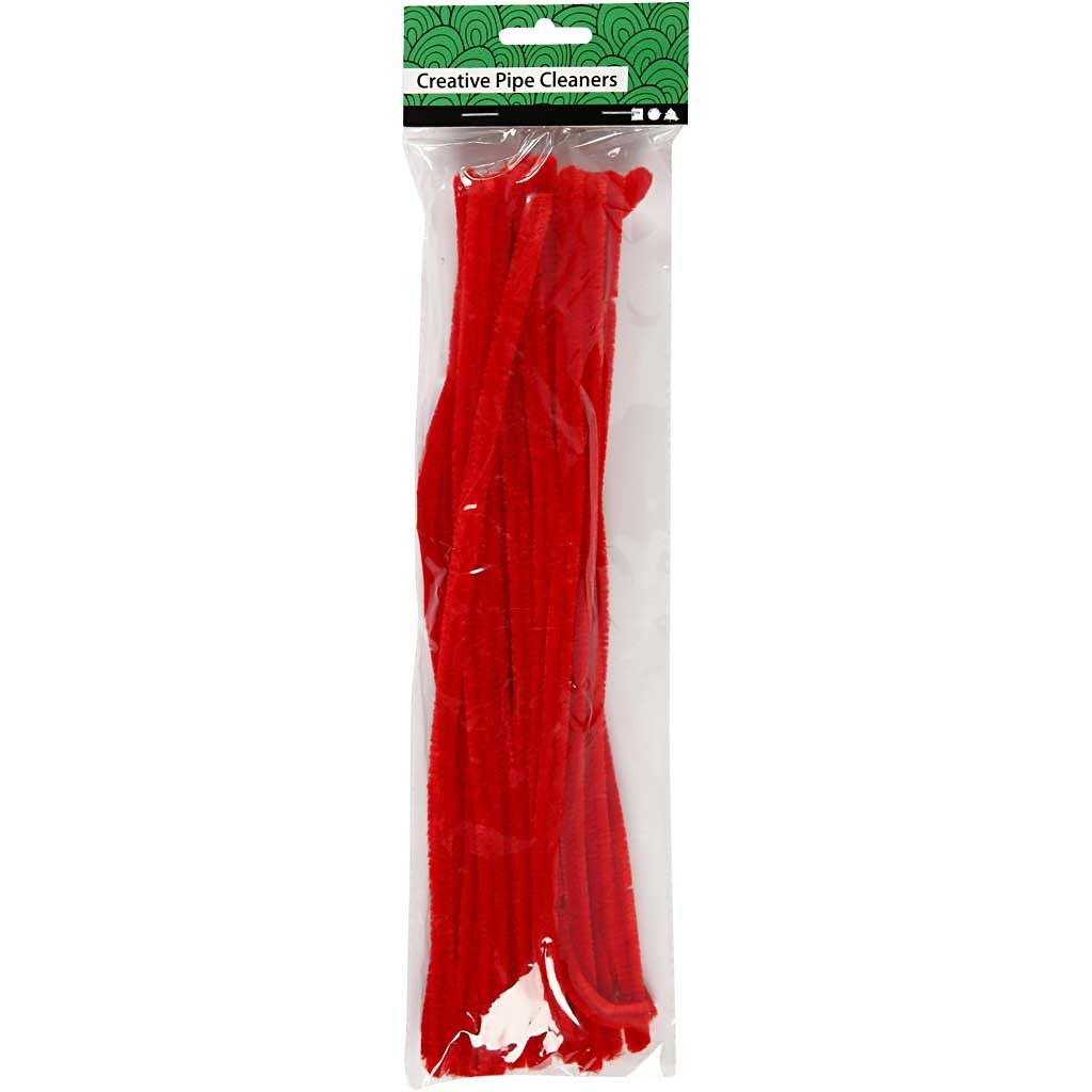 Ciniglia, L: 30 cm, spess. 9 mm, rosso, 25 pz/ 1 conf. [HOB-51603]