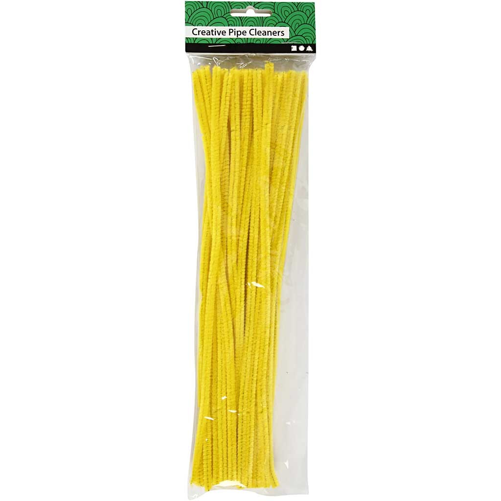Ciniglia, L: 30 cm, spess. 6 mm, giallo, 50 pz/ 1 conf. [HOB-51616]