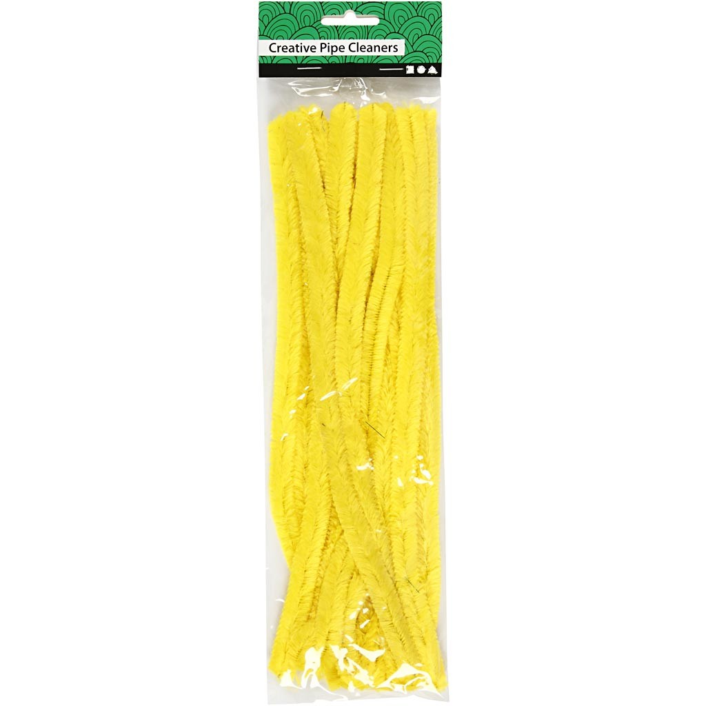 Ciniglia, L: 30 cm, spess. 15 mm, giallo, 15 pz/ 1 conf. [HOB-51626]