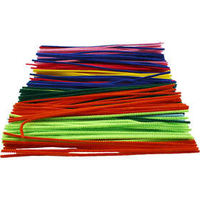 Ciniglia, L: 30 cm, spess. 4 mm, colori asst., 300 asst./ 1 conf. [HOB-51640]