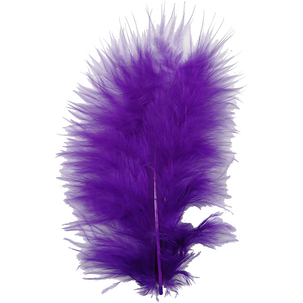 Piume, misura 5-12 cm, viola, 15 pz/ 1 conf. [HOB-51697]