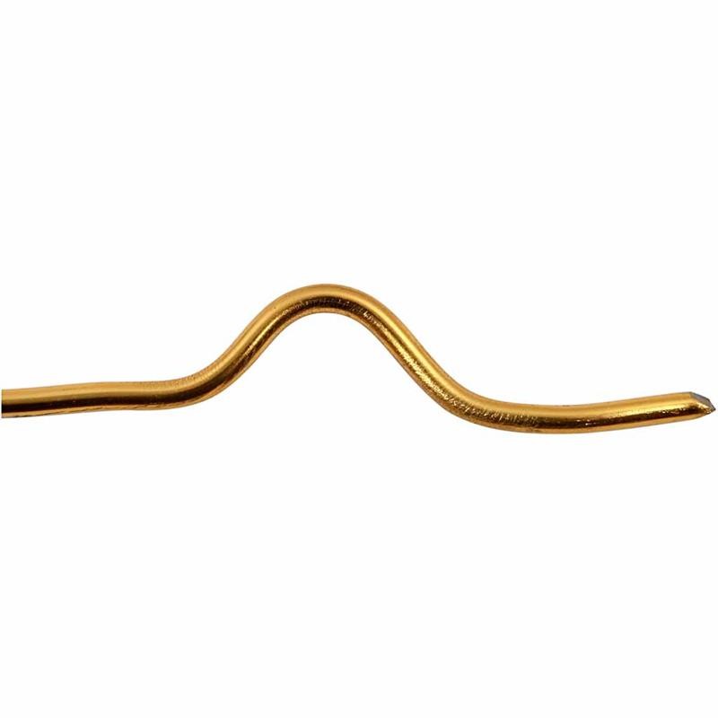 Filo di alluminio, cerchio, spess. 3 mm, oro, 29 m/ 1 rot. [HOB-51721]