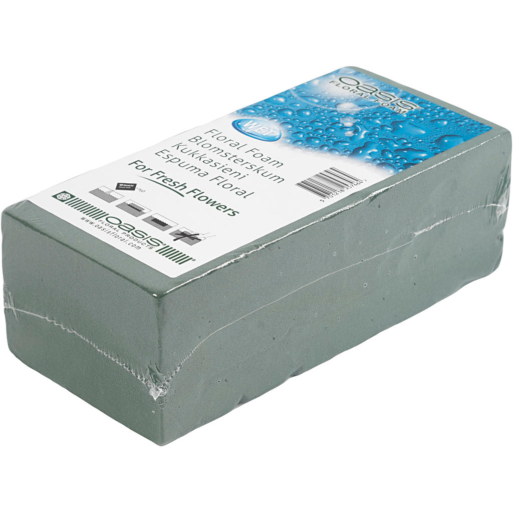 Oasis Spugna per Fresco, misura 23x11x8 cm, verde, 1 pz [HOB-517640]