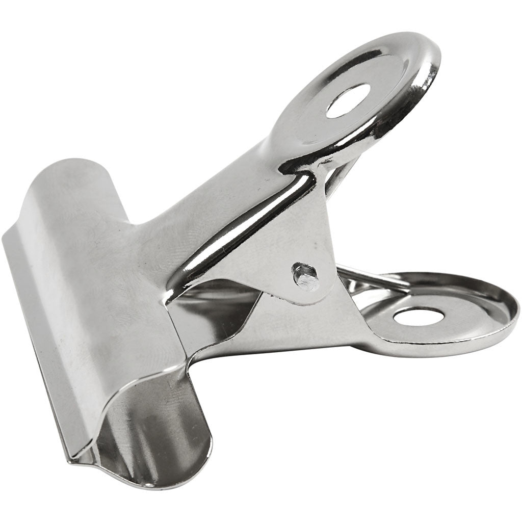 Clip metallica, L: 7,5 cm, argento, 6 pz/ 1 conf. [HOB-51799]
