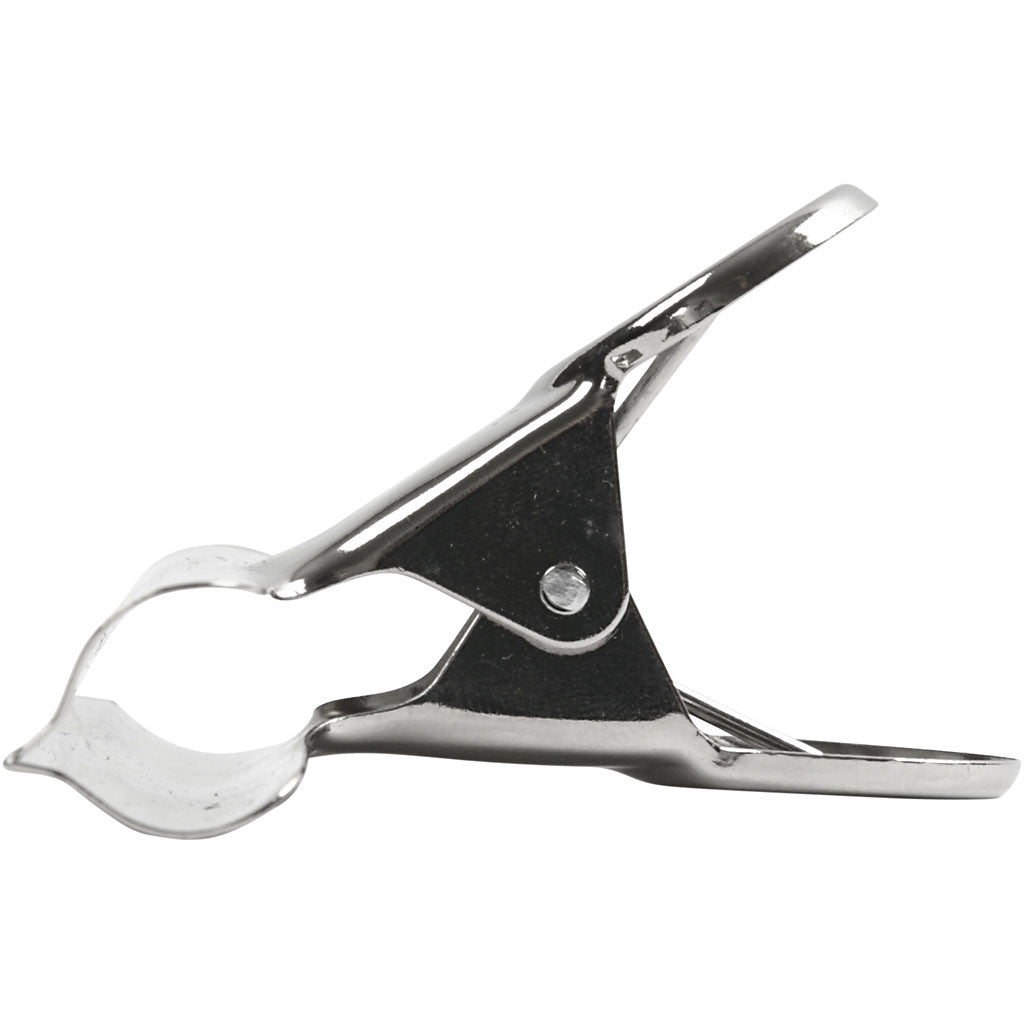 Clip metallica, L: 7,5 cm, argento, 6 pz/ 1 conf. [HOB-51799]