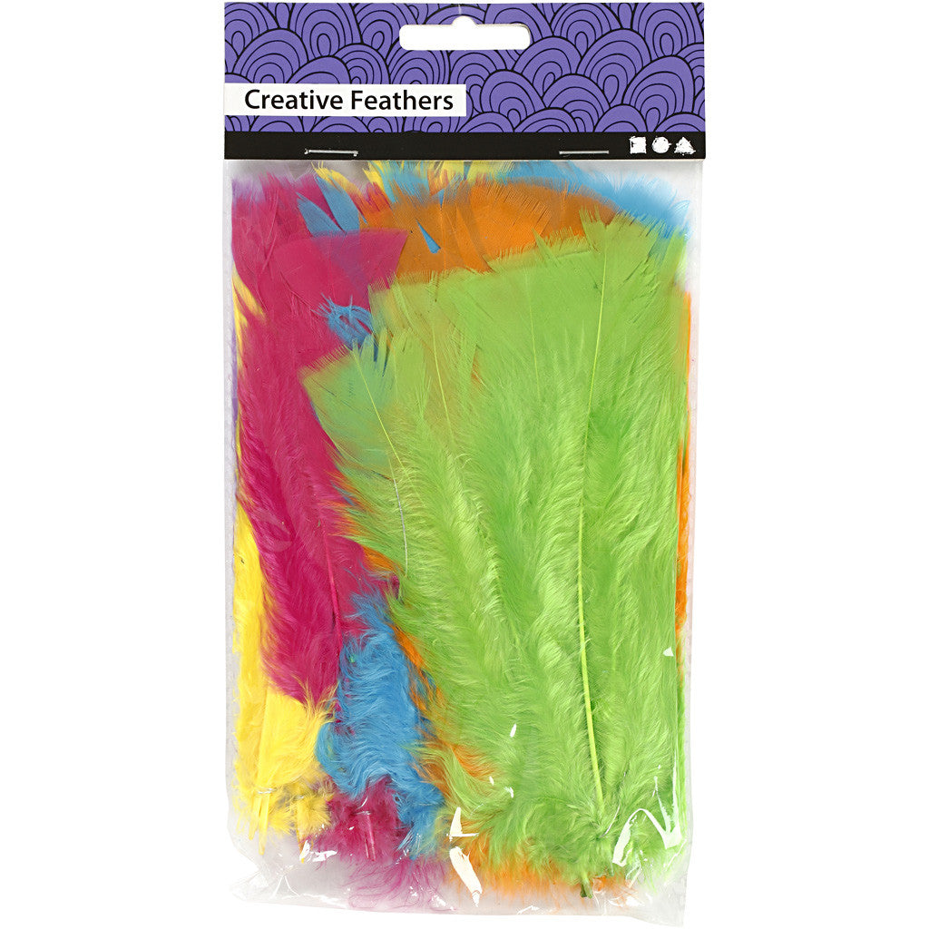 Piume, L: 11-17 cm, colori asst., 18 pacch./ 1 conf. [HOB-518460]