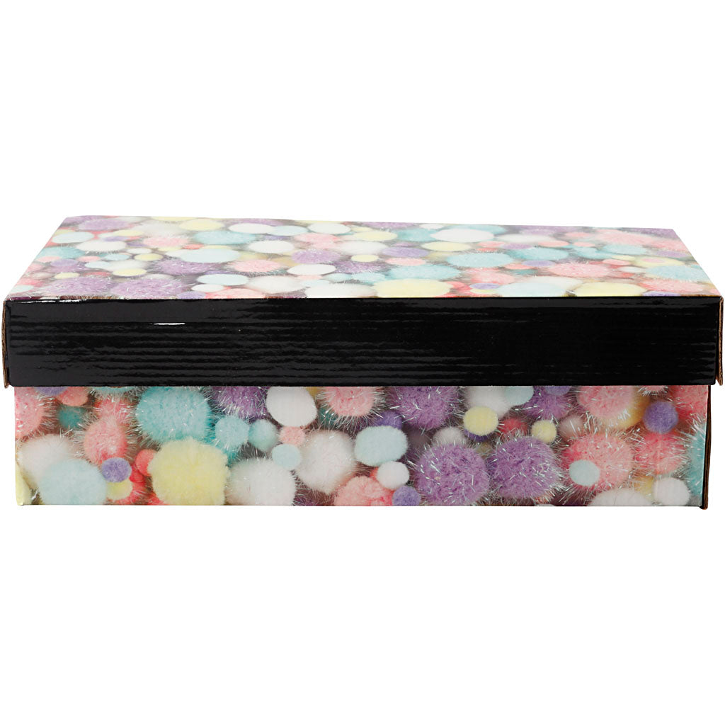 Pom pom, diam 15-40 mm, glitter, ca. 400 pz, colori pastello, 400 g/ 1 conf. [HOB-51895]