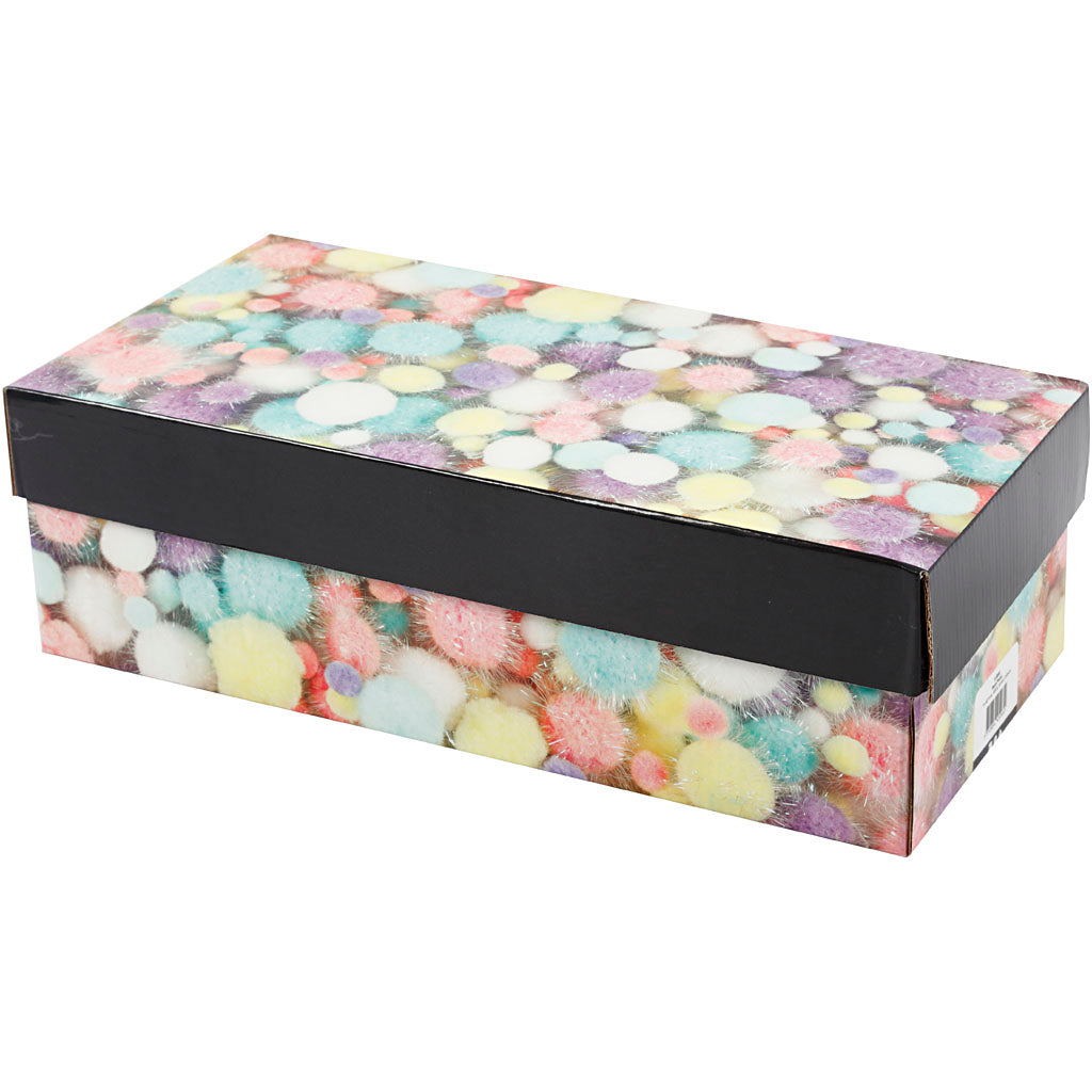 Pom pom, diam 15-40 mm, glitter, ca. 400 pz, colori pastello, 400 g/ 1 conf. [HOB-51895]