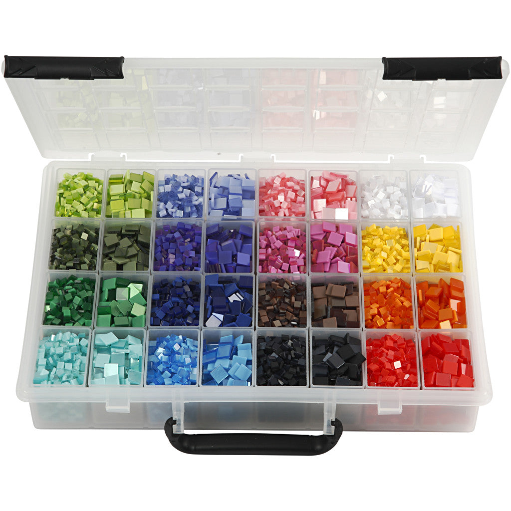 Mini mosaico, misura 5x5+10x10 mm, spess. 2 mm, 32x25 g/ 1 conf. [HOB-51922]