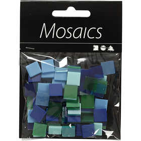 Mini mosaico, misura 10x10 mm, spess. 2 mm, armonia blu/verde, 25 g/ 1 conf. [HOB-51930]