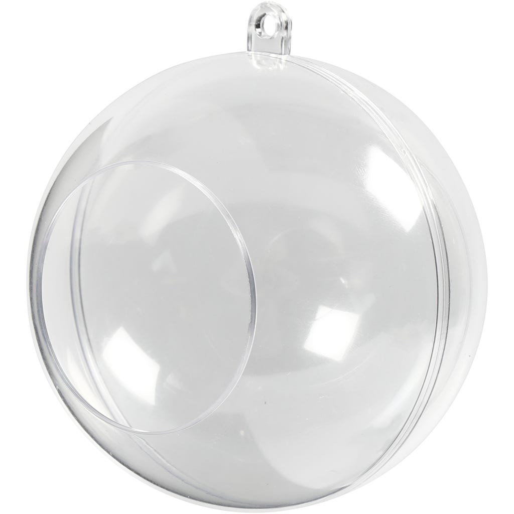 Sfera con apertura, diam 8 cm, misura buco 4,5 cm, 5 pz/ 1 conf. [HOB-52139]