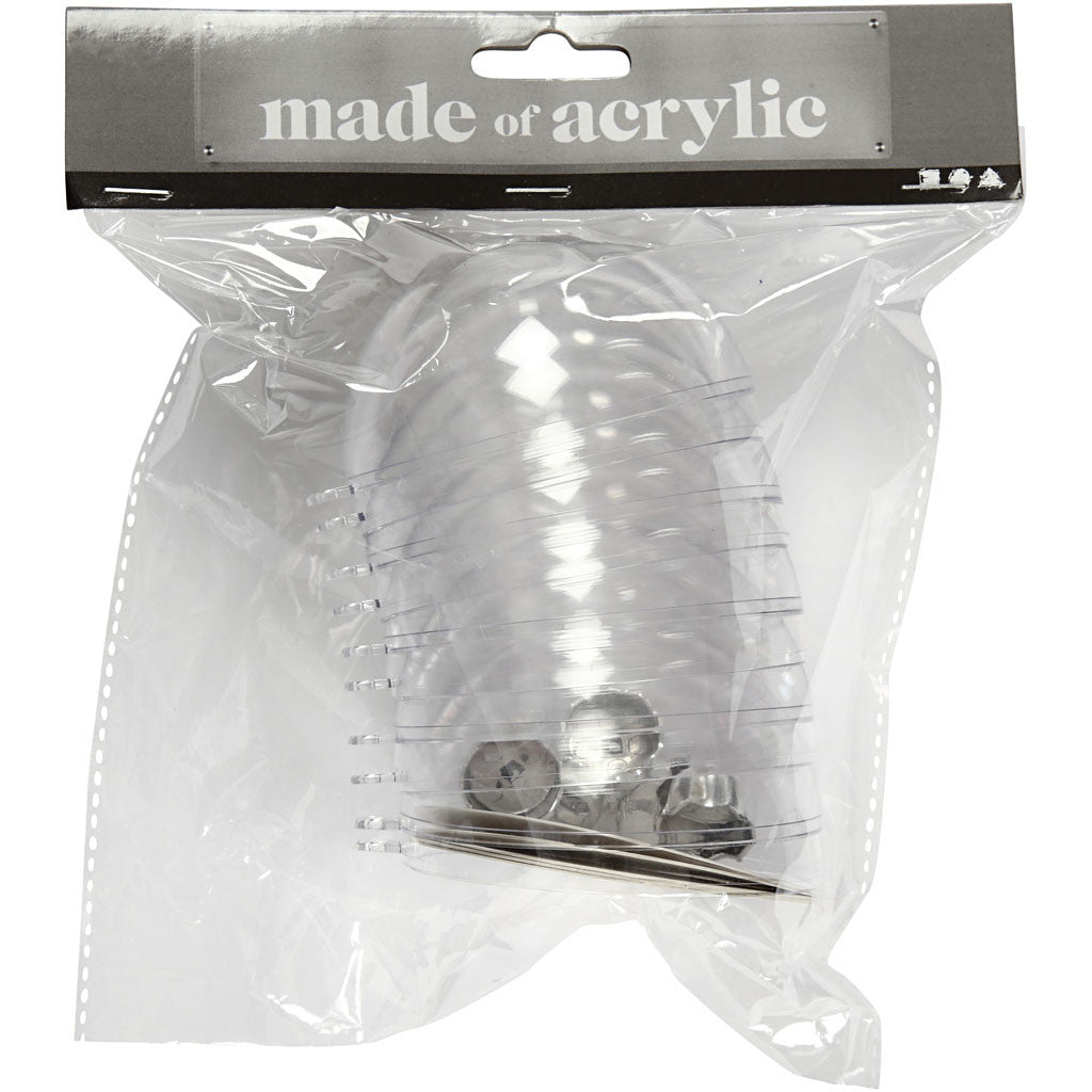 Pallina da decorare, diam 8 cm, transparent, 5 pz/ 1 conf. [HOB-52141]