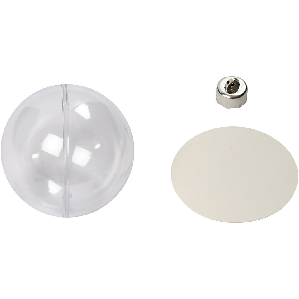 Pallina da decorare, diam 8 cm, transparent, 5 pz/ 1 conf. [HOB-52141]