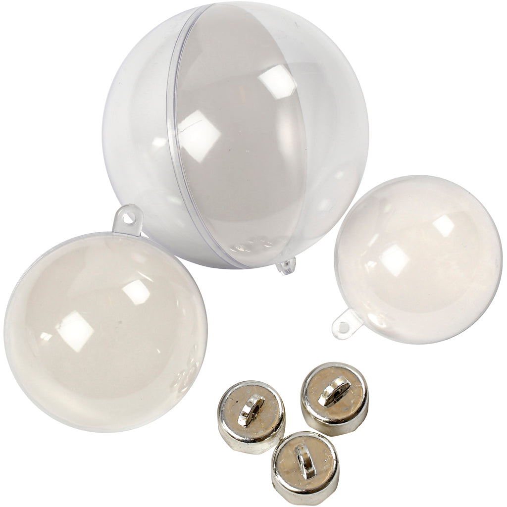 Pallina da decorare, diam 5+6+8 cm, 60 pz/ 1 conf. [HOB-52144]