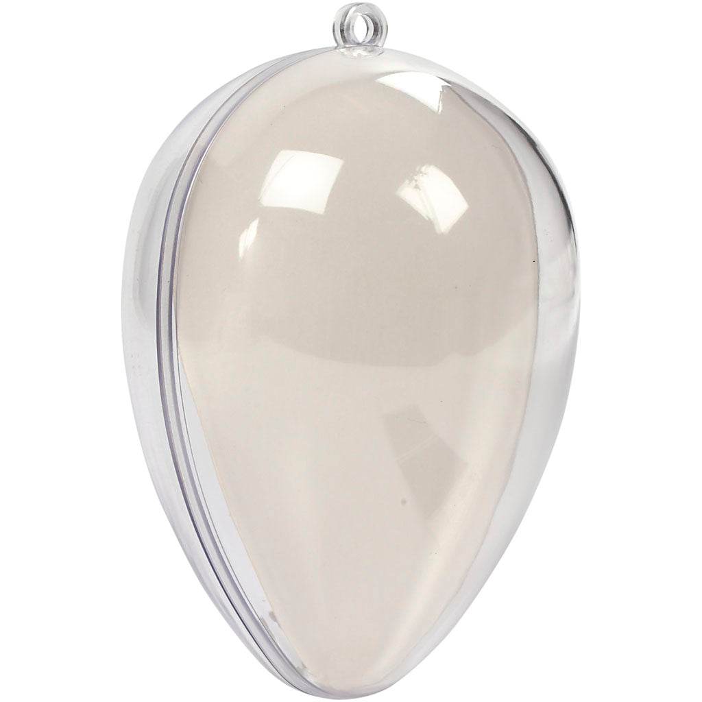 Egg-Shaped Baubles to Decorate, H: 9 cm, 5 set/ 1 pack [HOB52146]