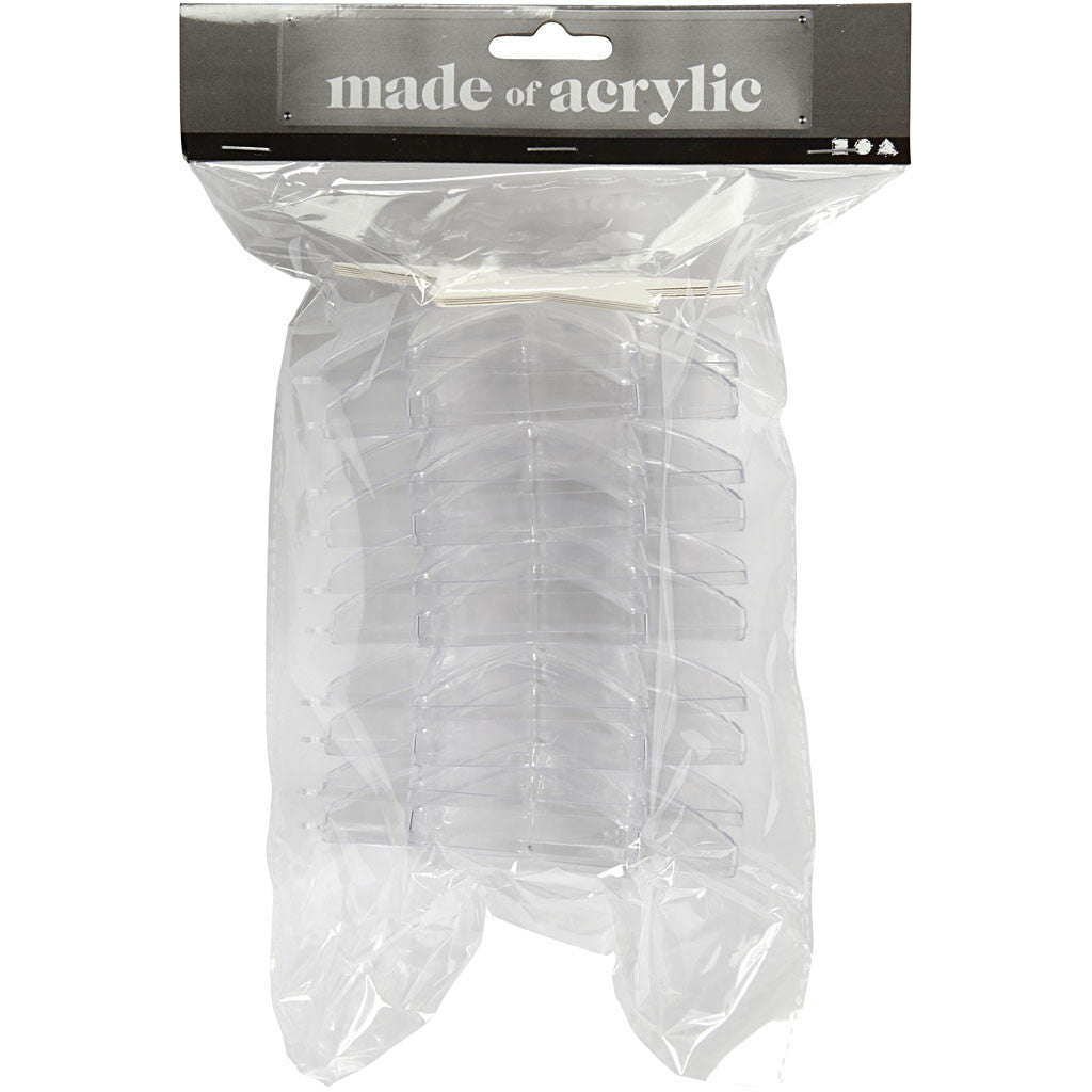 Stella decorativa, H: 10 cm, transparent, 5 pz/ 1 conf. [HOB-52153]