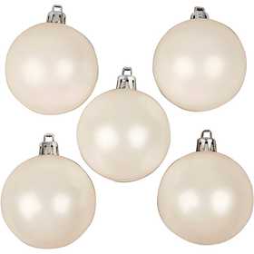 Decorazioni di Natale, diam 6 cm, bianco, madreperla, 20 pz/ 1 conf. [HOB-52164]