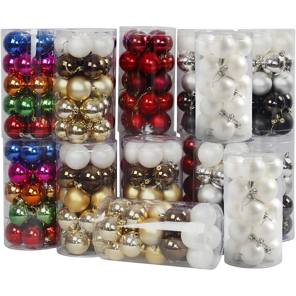 Decorazioni di Natale, diam 6 cm, il contenuto può variare , 24x20 pz/ 1 conf. [HOB-52166]