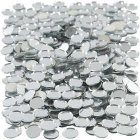 Tessere a specchio per mosaico, rotondo, diam 10 mm, spess. 2 mm, 500 pz/ 1 conf. [HOB-52294]
