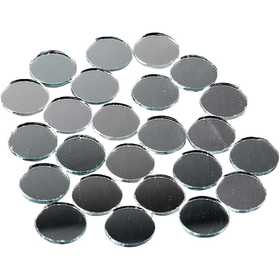Tessere a specchio per mosaico, rotondo, diam 18 mm, spess. 2 mm, 400 pz/ 1 conf. [HOB-52295]