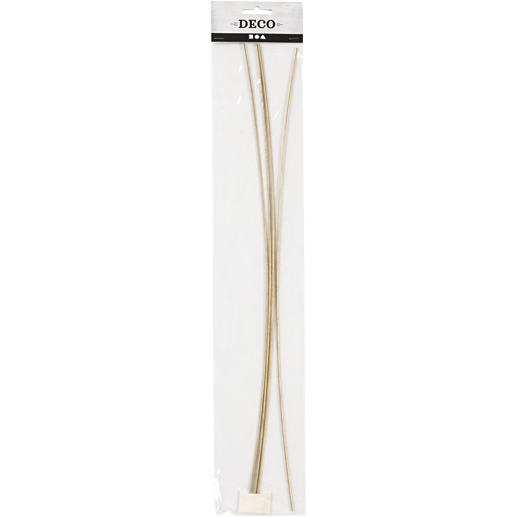 Barra metallica, L: 45 cm, diam 2 mm, colori ottone, 5 pz/ 1 conf. [HOB-52317]