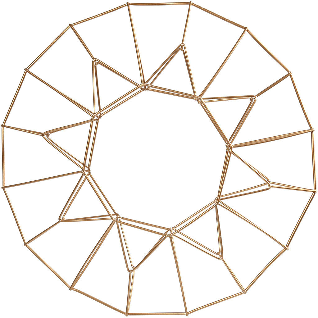 Decoro pendente, cerchio, diam 28 cm, ottone, 1 pz [HOB-52361]