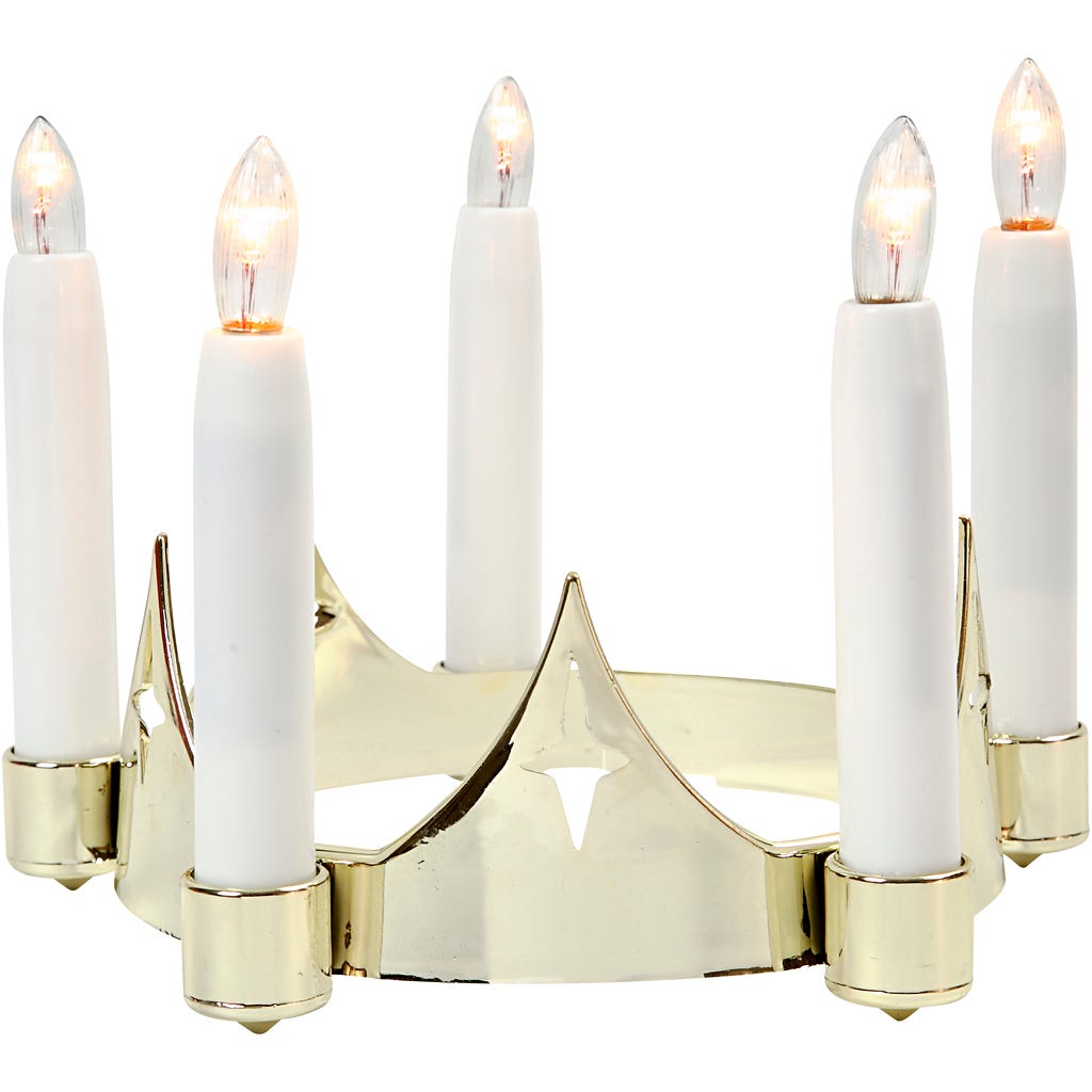 Corona di Santa Lucia, H: 14 cm, diam 15-19 cm, 1 pz [HOB-52368]