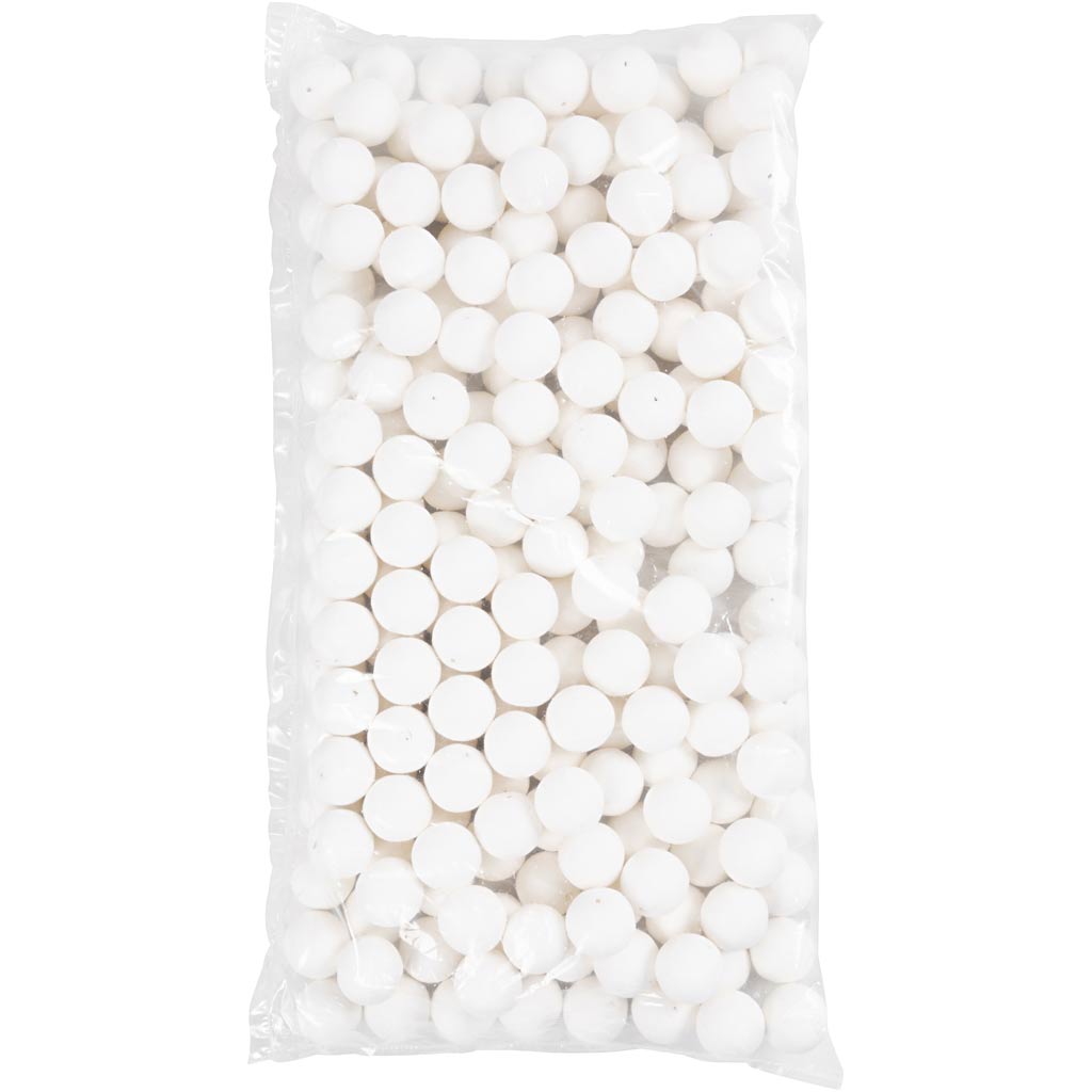 Pallina, diam 30 mm, bianco, 200 pz/ 1 conf. [HOB-54005]