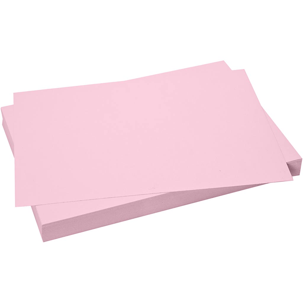 Card, sheet 50x70 cm, 270 g, light pink, 10 sheet