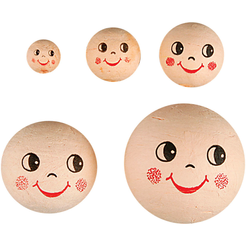 Teste, diam 12+18+22+30+40 mm, rosa chiaro, 100 pz/ 1 conf. [HOB-54200]