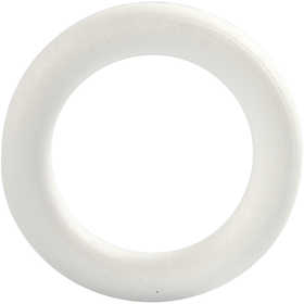 Anello, misura 12 cm, spess. 20 mm, bianco, 1 pz [HOB-54316]