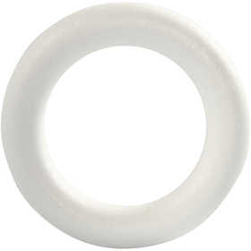 Anello, misura 17 cm, spess. 30 mm, bianco, 1 pz [HOB-54317]
