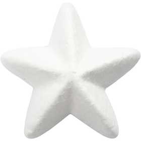 Stelle di polistirolo, L: 6 cm, bianco, 50 pz/ 1 conf. [HOB-543280]