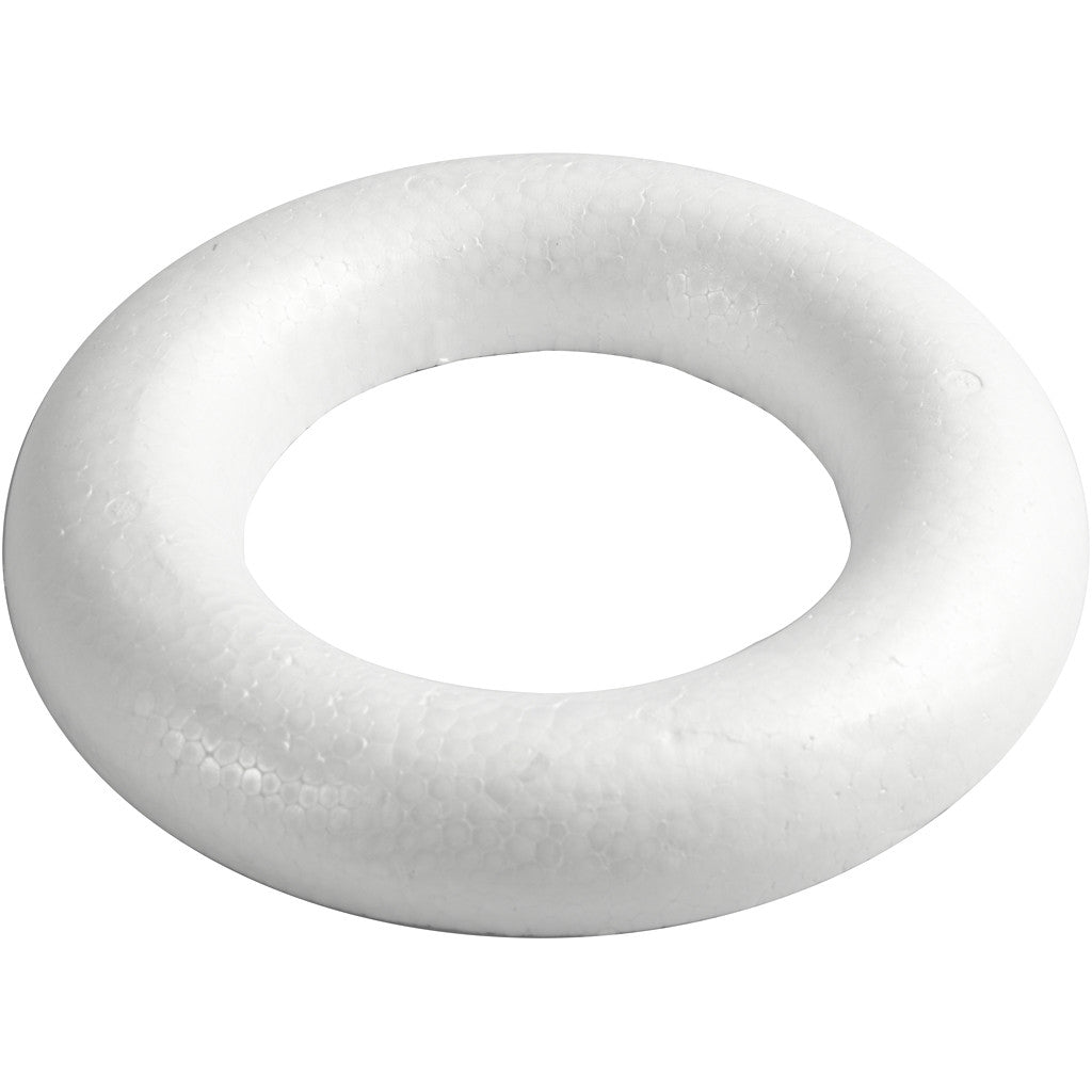 Anello con metà arrotondata, diam 25 cm, spess. 30 mm, bianco, 1 pz [HOB-54349]