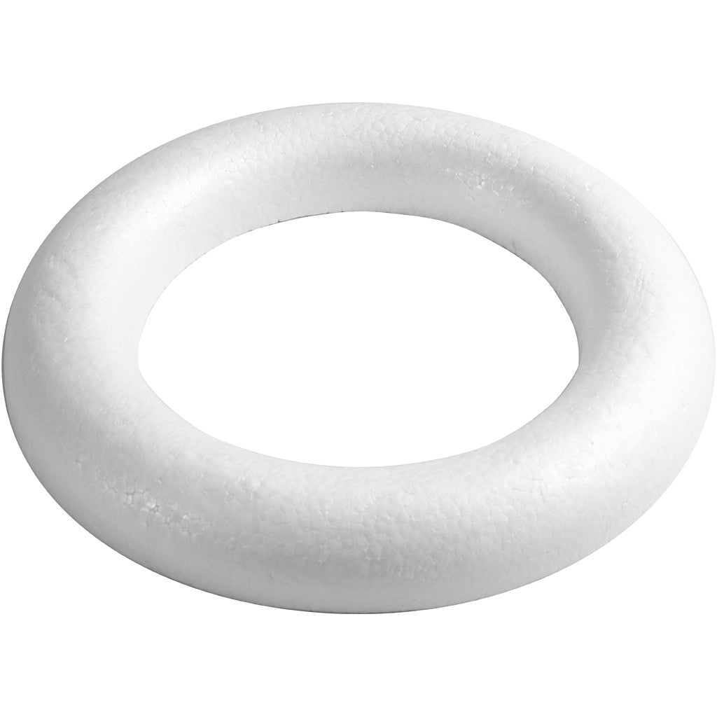 Anello con metà arrotondata, misura 35 cm, spess. 46 mm, bianco, 1 pz [HOB-54351]