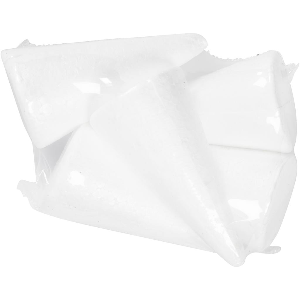 Cono, H: 11 cm, diam 5,5 cm, bianco, 5 pz/ 1 conf. [HOB-543580]